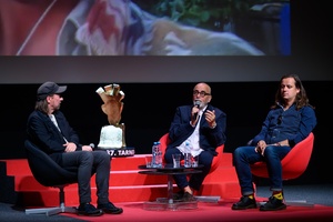 37. TNF - Dzień 1 (27.05.23) - Prowadzący spotkanie Ryszard Jaźwiński oraz goście: Michał Kwieciński i Michał Sobociński na ekranie Eryk Kulm jr