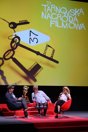 37. TNF - Dzień 5 (31.05.23) - Reżyser Anna Jadowska i aktor Bogdan Koca na spotkaniu po filmie "Kobieta na dachu"