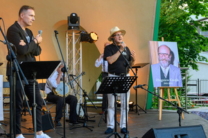 Starówka Jazz Festival - 30.06.2023 - Wspomnienie tarnowskiego promotora jazzu Zbigniewa Guzika. Na scenie Tomasz Kapturkiewicz i Ryszard Żądło.