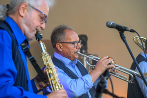 Starówka Jazz Festival - 14.07.2023 - Koncert zespołu Old Boys Band. Widownia Amfiteatru.