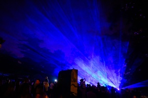 Festiwal Nauki i Techniki - Dzień II - pokaz laserowy na finał Festiwalu Nauki i Techniki w Amfiteatrze