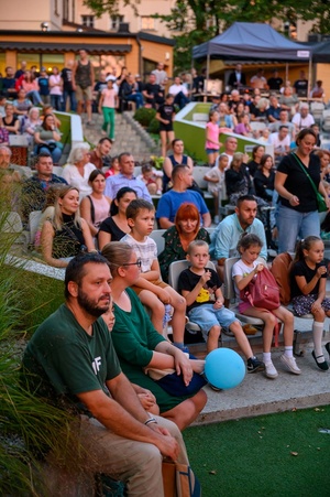 Festiwal Nauki i Techniki - Dzień II - publiczność podczas koncertu duetu Skalpel w Amfiteatrze