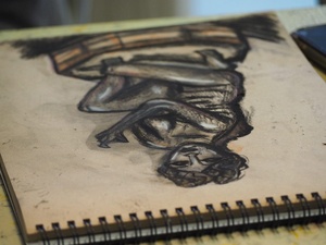 Wakacje z otwARTą: Kurs rysunku i malarstwa - Prace uczestników powstałe podczas warsztatów.