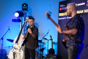 Koncert Tribute to Damian Niewiński - Występ formacji Norbert Pajek Trio (Norbert Pajek, Piotr Południak, Daniel Kapustka).