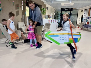 Olimpiada na górce - Dom Kultury Westerplatte - Uczestnicy olimpiady podczas jednej z konkurencji.