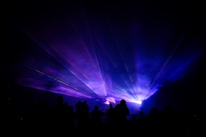 3. Festiwal Nauki i Techniki: electro set Sarapata i pokaz laserowy - Pokaz laserowy w Amfiteatrze
