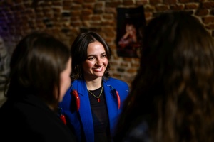 Koncert: Ania Szlagowska - Wokalistka Ania Szlagowska po koncercie rozmawia z publicznością.