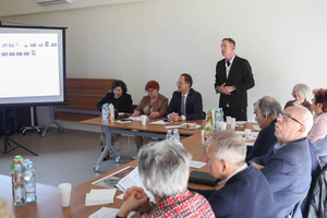 Koncert wiosenny zespołu STOLAT oraz obrady Tarnowskiej Rady Seniorów - Lidia Jaźwińska, Prezydent Miasta Tarnowa Jakub Kwaśny oraz Dyrektor TCK Tomasz Kapturkiewicz