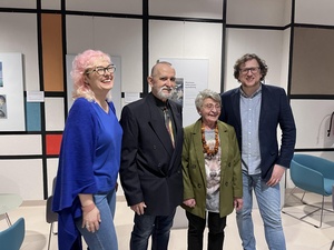 wernisaż wystawy Twórczości Sąsiedzkiej - Od lewej: Dorota Omylska, Mirosław Nazaruk, Renata Kuta, Daniel Cholewiak