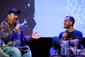 39. TNF - Dzień 2 (31.05.2025) - Na scenie Ryszard Jaźwiński i Korek Bojanowski podczas spotkania z publicznością po projekcji "Utraty równowagi"