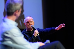 39. TNF: Dzień 5 (3.06.2025) - Tomasz Gąssowski odpowiadający na pytania po projekcji filmu "Wróbel"