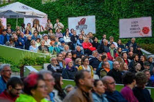 Szanty na Starówce: Aqua Marina, Mechanicy Szanty - Amfiteatralna publiczność w oczekiwaniu na koncert Mechaników Szanty