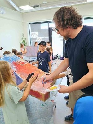 Wakacyjne senso-warsztaty - Uczestnicy podczas warsztatów