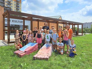 Wakacyjne senso-warsztaty - Uczestnicy podczas warsztatów