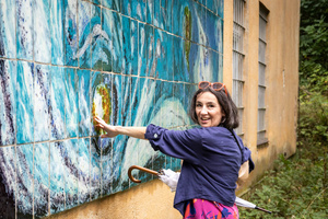 Wycieczka szlakiem małopolskiej ceramiki - Renata Stadler podczas wycieczki