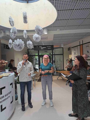 Piknik 13. Dzielnicy! - Rozpoczęcie Pikniku, od lewej Maciej Aleksander oraz Dorota Omylska, Magdalena Trusz