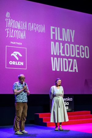 40. TNF: Dzień 6 (27.05.26) - Na scenie ilustrator Daniel de Latour i animatorka Agnieszka Hołda-Myśliwiec zapraszający dzieci na film