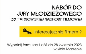 Plakat: Nabór do Jury Młodzieżowego 37. TNF