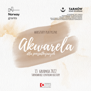 Plakat: Warsztaty plastyczne: akwarela dla początkujących